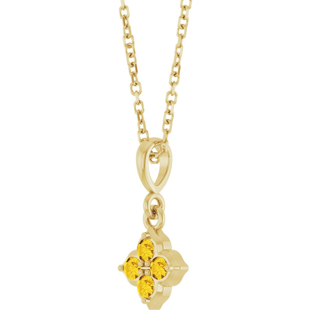 14K Yellow Lab-Grown Yellow Sapphire 16-18" Necklace