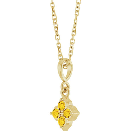 14K Yellow Lab-Grown Yellow Sapphire 16-18" Necklace