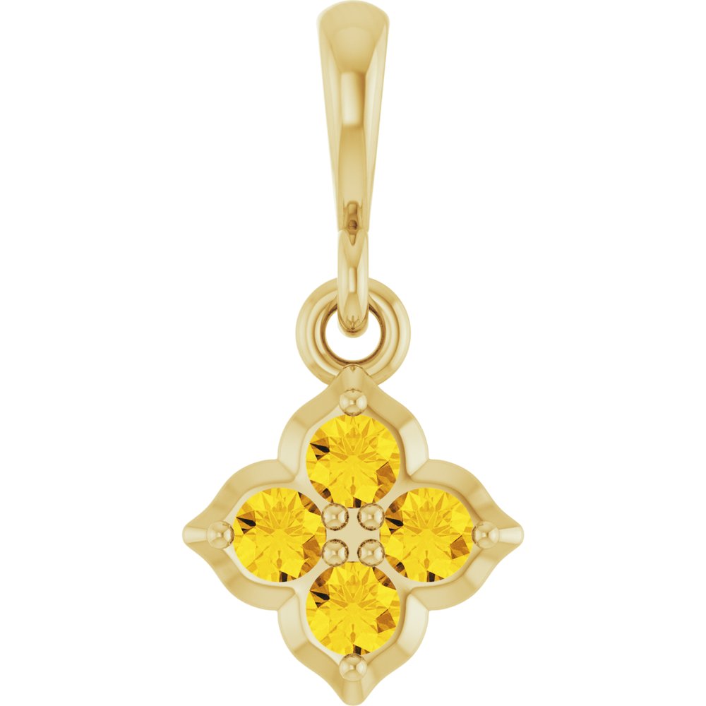 14K Yellow Lab-Grown Yellow Sapphire Pendant