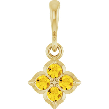 14K Yellow Lab-Grown Yellow Sapphire Pendant