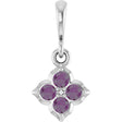 14K White Lab-Grown Alexandrite Pendant