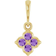 14K Yellow Lab-Grown Purple Sapphire Pendant