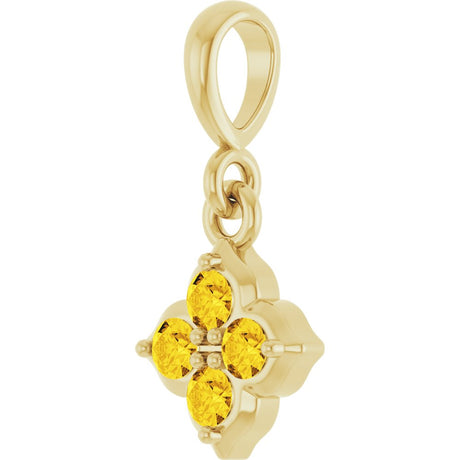 14K Yellow Lab-Grown Yellow Sapphire Pendant