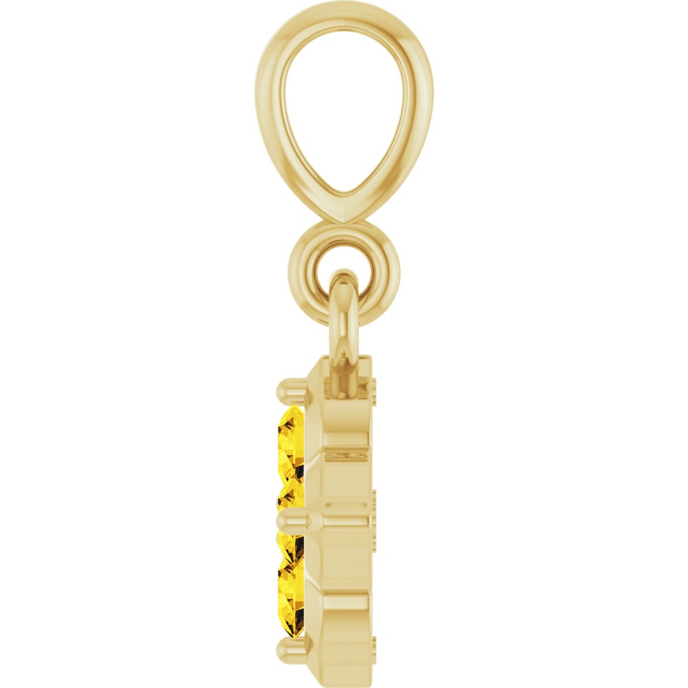 14K Yellow Lab-Grown Yellow Sapphire Pendant