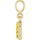 14K Yellow Lab-Grown Yellow Sapphire Pendant