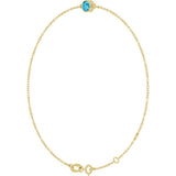 14K Yellow Gold Natural Aquamarine 6 1/2-7 1/2" Bracelet