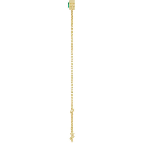 14K Yellow Gold Lab-Grown Emerald 6 1/2-7 1/2" Bracelet