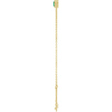 14K Yellow Gold Lab-Grown Emerald 6 1/2-7 1/2" Bracelet