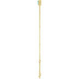 14K Yellow Gold Natural Aquamarine 6 1/2-7 1/2" Bracelet