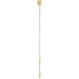 14K Yellow Gold Lab-Grown Ruby 6 1/2-7 1/2" Bracelet