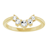 14K Yellow Gold 1/6 CTW Natural Rose-Cut Diamond Contour Band