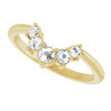 14K Yellow Gold 1/6 CTW Natural Rose-Cut Diamond Contour Band