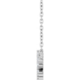 14K White 1/6 CTW Natural Diamond Branch 18" Necklace