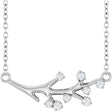 14K White 1/6 CTW Natural Diamond Branch 18" Necklace