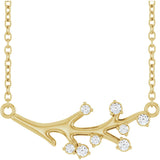 14K Yellow 1/6 CTW Natural Diamond Branch 18" Necklace