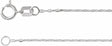 14K White Gold 1 mm Diamond-Cut Anchor 16" Chain
