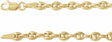 14K Yellow Gold 3.8 mm Hollow Puffed Anchor 20" Chain