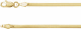 14K Yellow Gold 1.95 mm Oval Snake 7" Chain