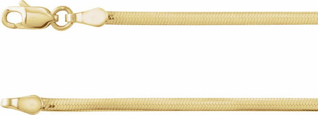 14K Yellow Gold 1.95 mm Oval Snake 20" Chain
