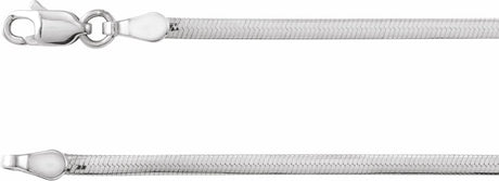 Sterling Silver 1.95 mm Oval Snake 16" Chain