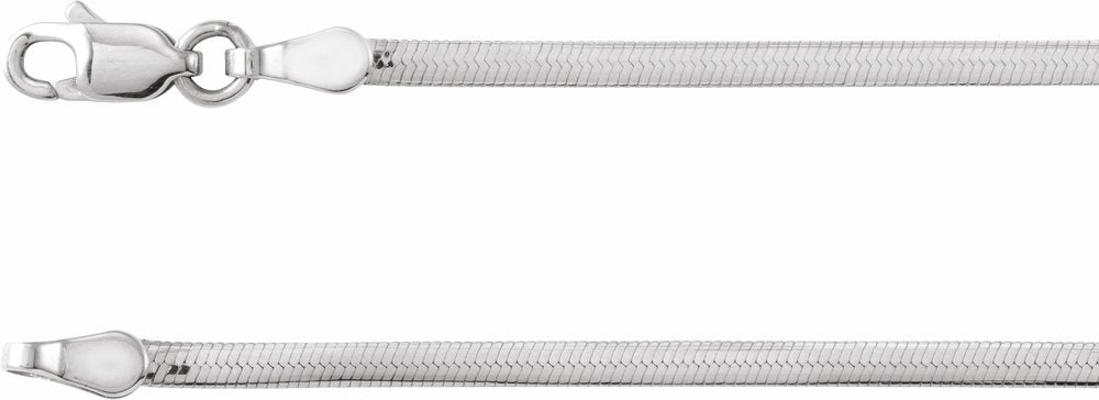 Sterling Silver 1.95 mm Oval Snake 16" Chain