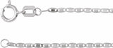 14K White 1.3 mm Mirror 20" Chain