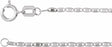 14K White Gold 1.3 mm Mirror 16" Chain