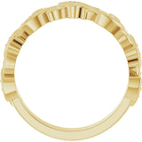 14K Yellow .05 CTW Lab-Grown Diamond Floral Band