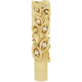 14K Yellow .05 CTW Lab-Grown Diamond Floral Band