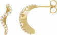 14K Yellow Gold 1/5 CTW Natural Diamond 15.5 mm Hoop Earrings