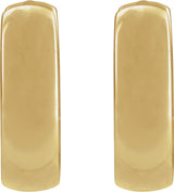 14K Yellow Gold Hinged 8 mm Hoop Earrings