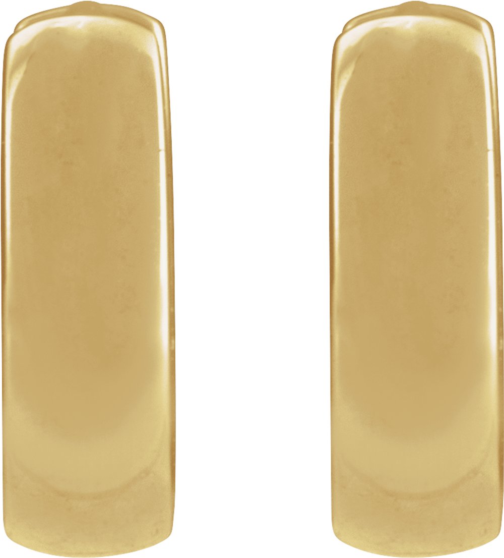 14K Yellow Gold Hinged 8 mm Hoop Earrings