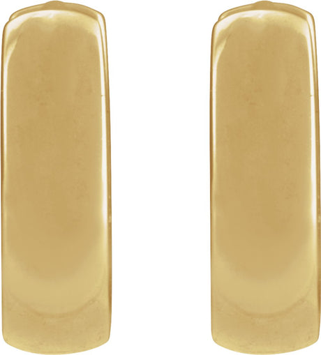 14K Yellow Gold Hinged 8 mm Hoop Earrings