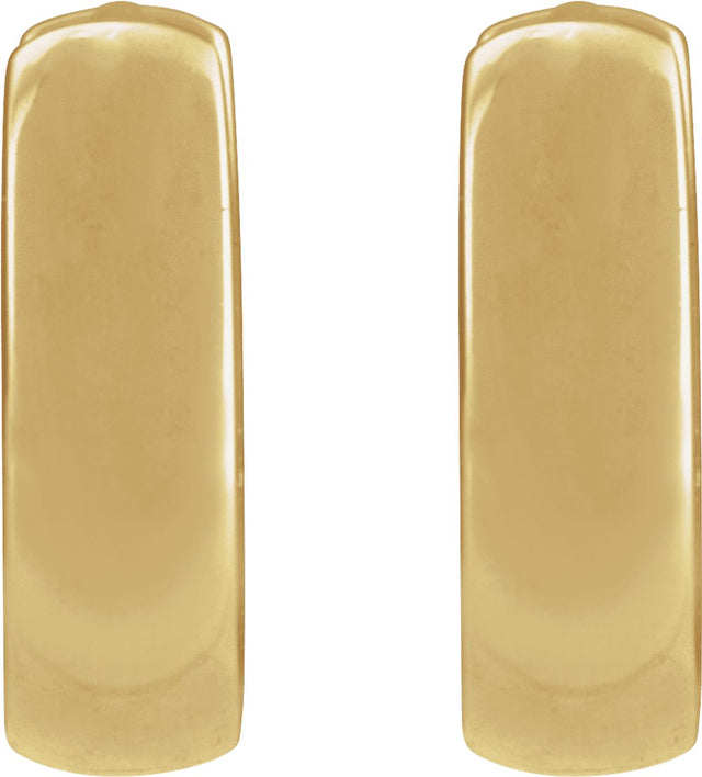 14K Yellow Gold Hinged 8 mm Hoop Earrings