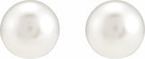 14K White 5 mm Imitation White Pearl Inverness® Piercing Earrings