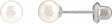 14K White Gold 5 mm Imitation White Pearl Inverness® Piercing Earrings