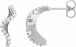 14K White Gold 1/5 CTW Natural Diamond 15.5 mm Hoop Earrings