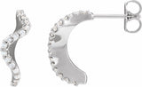14K White Gold 1/5 CTW Natural Diamond 15.5 mm Hoop Earrings