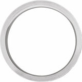 14K White Gold 6 mm Scenic Flat Band Size 9.5