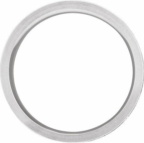 14K White Gold 6 mm Scenic Flat Band Size 9.5