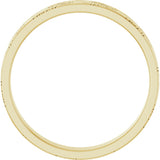 14K Yellow 3 mm Floral Flat Band Size 7