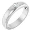 14K White 1/10 CT Lab Grown Diamond Band Size 10