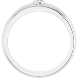 14K White 1/10 CT Lab Grown Diamond Band Size 10