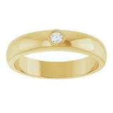 14K Yellow .06 CT Lab Grown Diamond Band Size 10