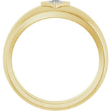 14K Yellow 1/4 CT Lab Grown Diamond Band Size 10