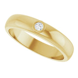 14K Yellow .06 CT Lab Grown Diamond Band Size 10