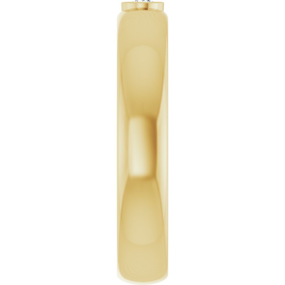 14K Yellow .06 CT Lab Grown Diamond Band Size 10