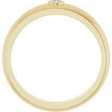 14K Yellow .06 CT Lab Grown Diamond Band Size 10