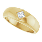 14K Yellow 1/4 CT Lab Grown Diamond Band Size 10