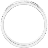 14K White 6 mm Floral Flat Band Size 10